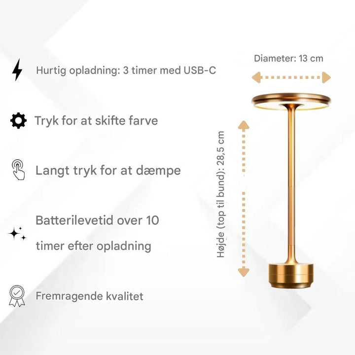 Enkel Trådløs Opladnings Bordlampe