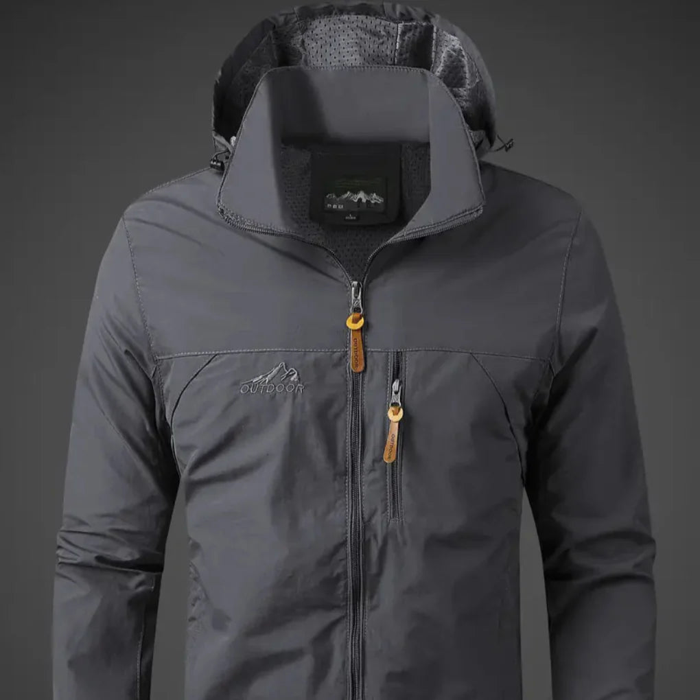 Vandtæt og vindtæt outdoor-jakke til mænd