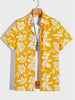 3D Flower Print Hawaii-Skjorte