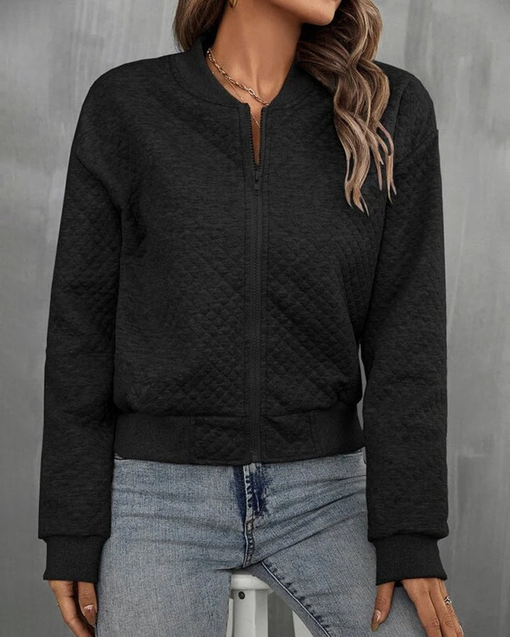 Gina - Stilfuld Kvinde Bomberjakke i Quiltet Design-Modiva