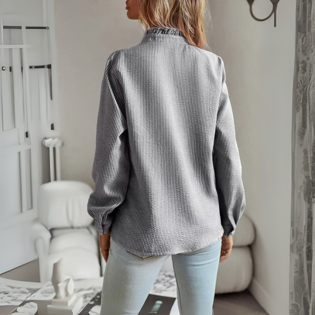 Elegant langærmet bluse