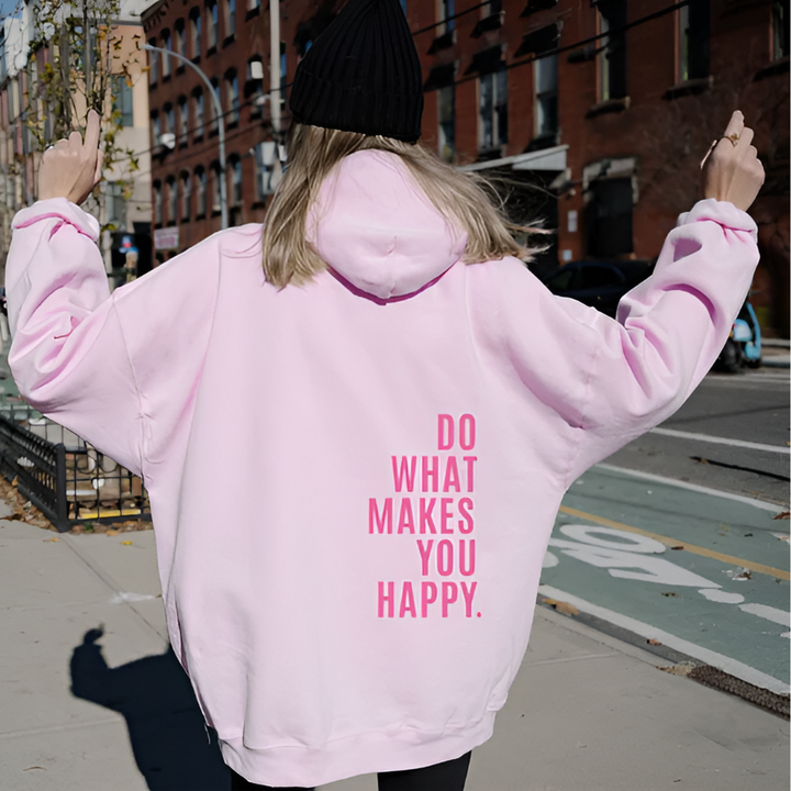 Unisex Happy hættetrøje