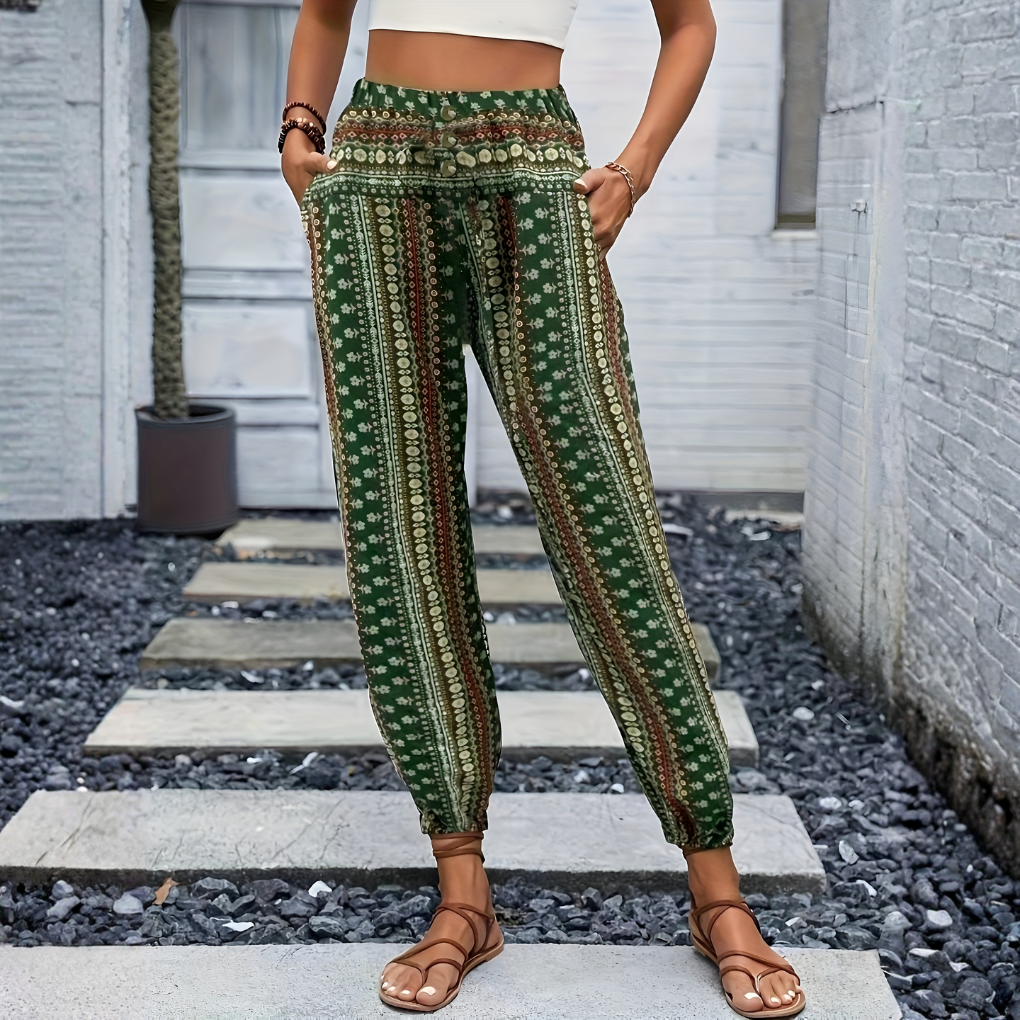 Boho Højtaljede Bukser til Kvinder