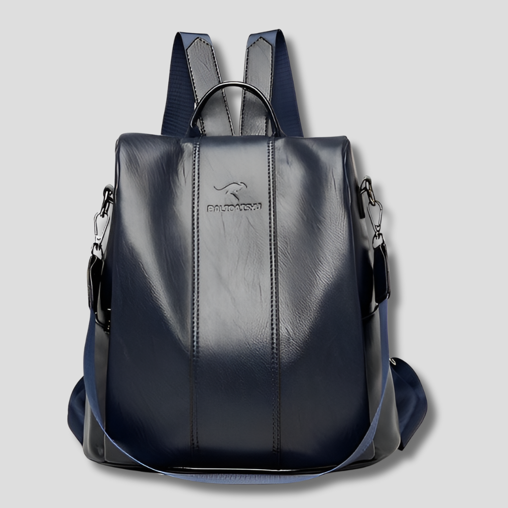 Tyverisikret læderrygsæk til stilfulde kvinder