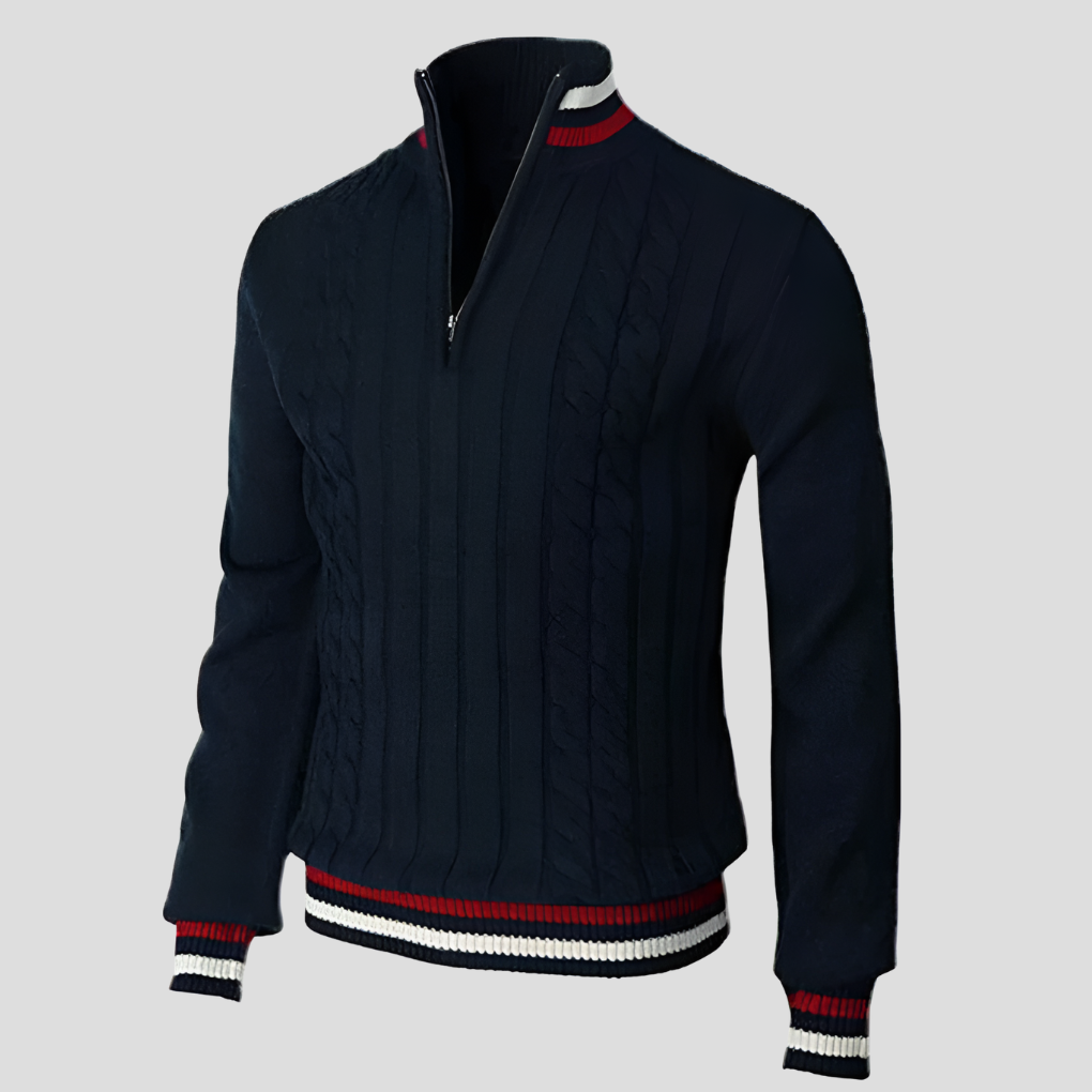 Stilfuld sweater med lynlås til mænd
