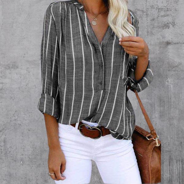 Stribet Bluse
