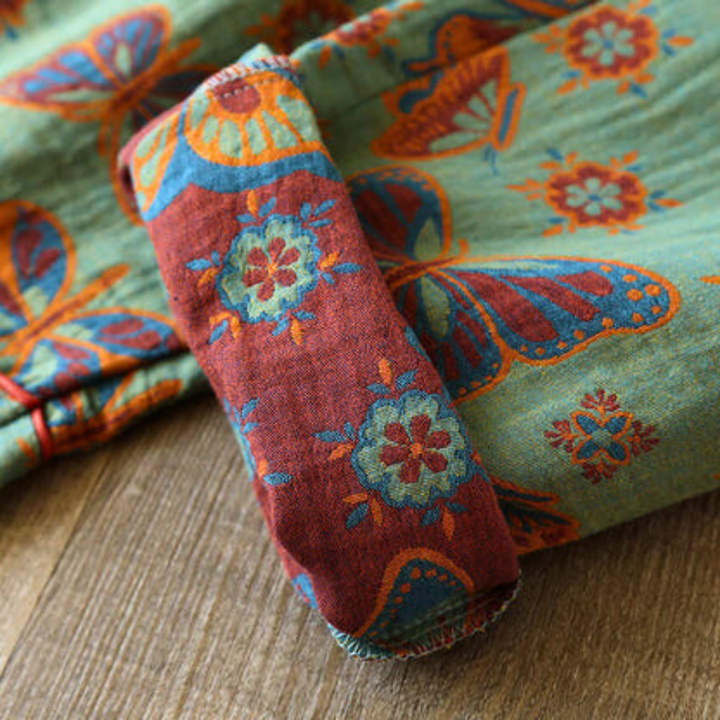 2-Piece Cotton Loungewear med Sommerfugl Print