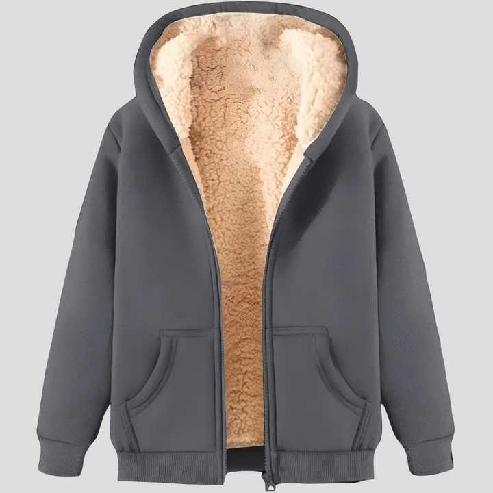 Varm herre vinterhoodie med fleecefor