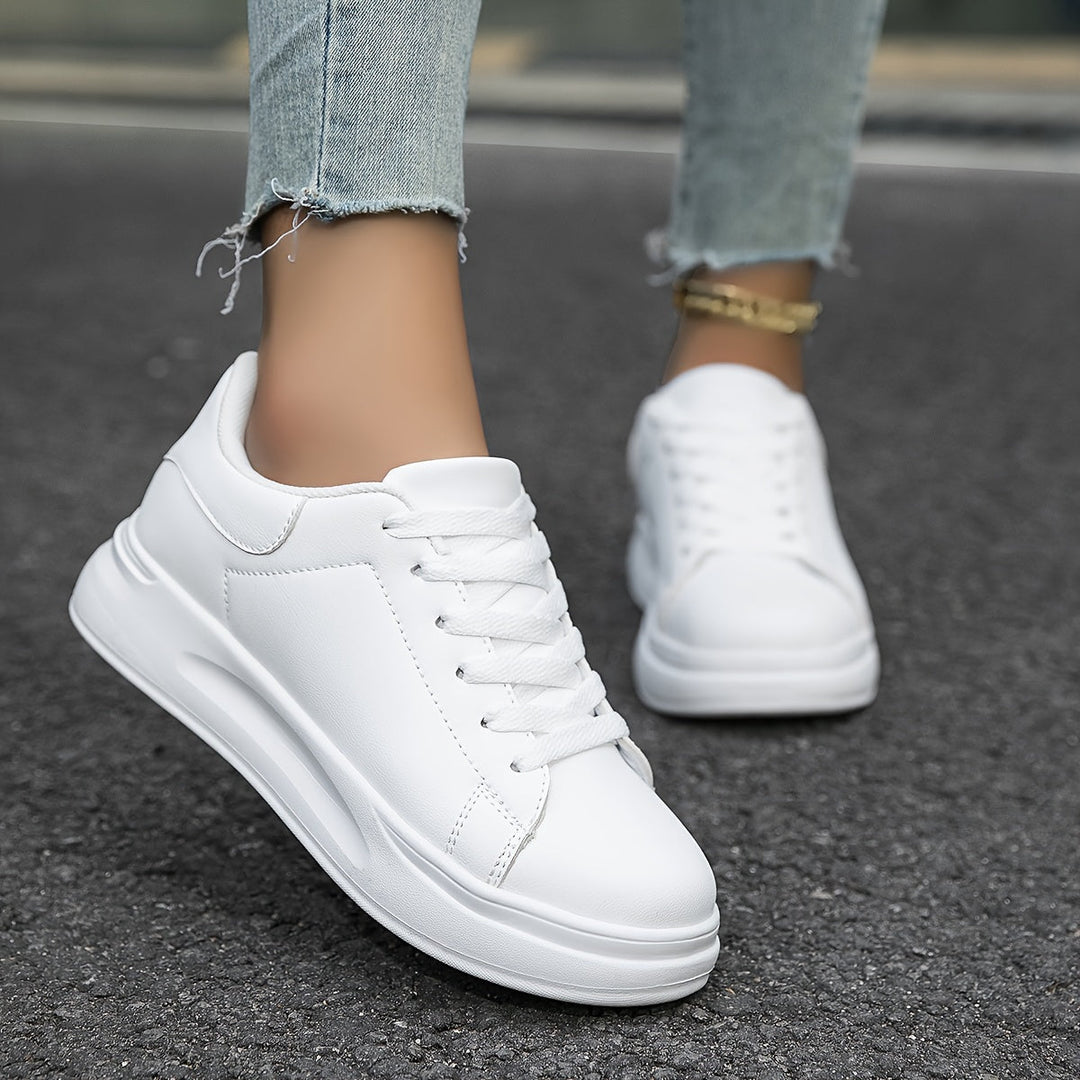 Hvide Læder Sneakers til Kvinder