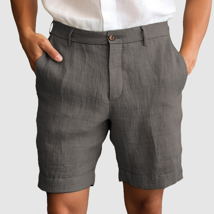 Herreshorts i afslappet bomuld og hør