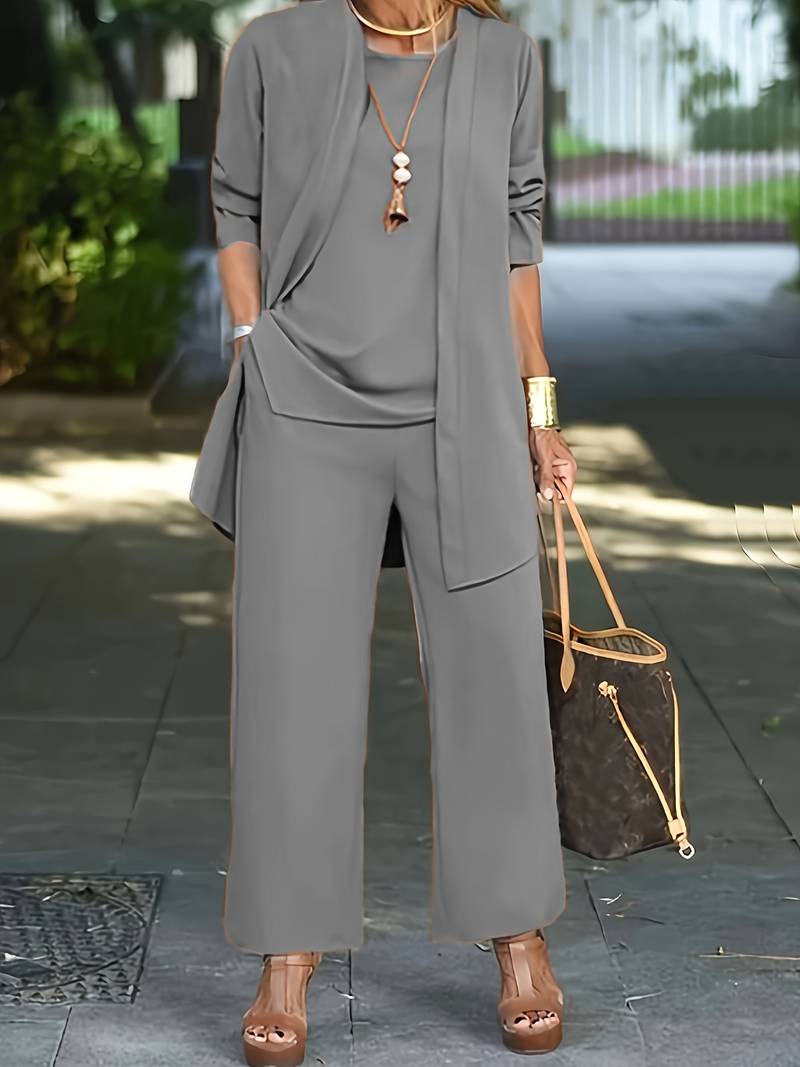 Elegant Tre-Stykke Pantsuit for Kvinder