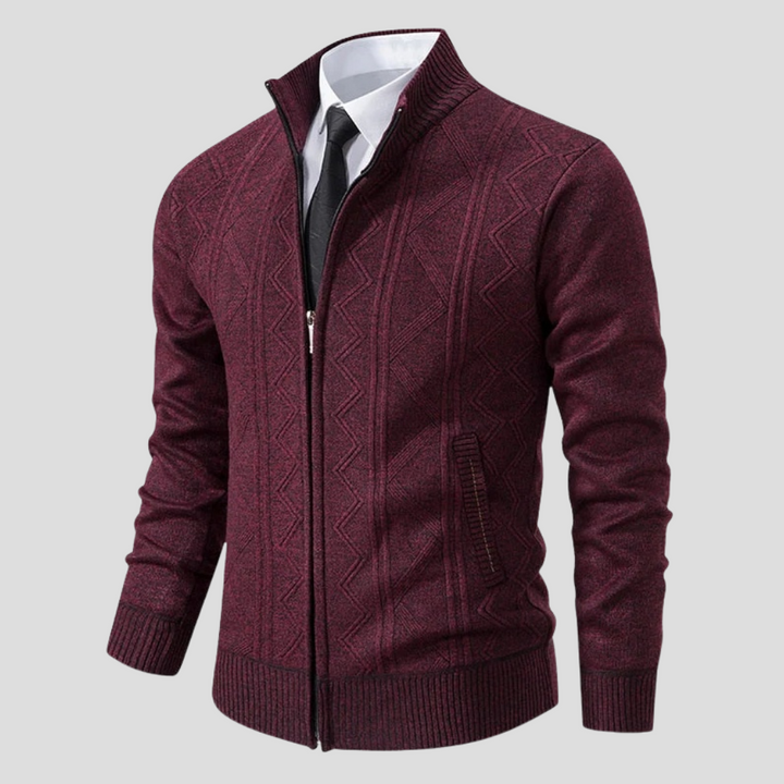 Herrecardigan – Strikstil i lag-på-lag-stil