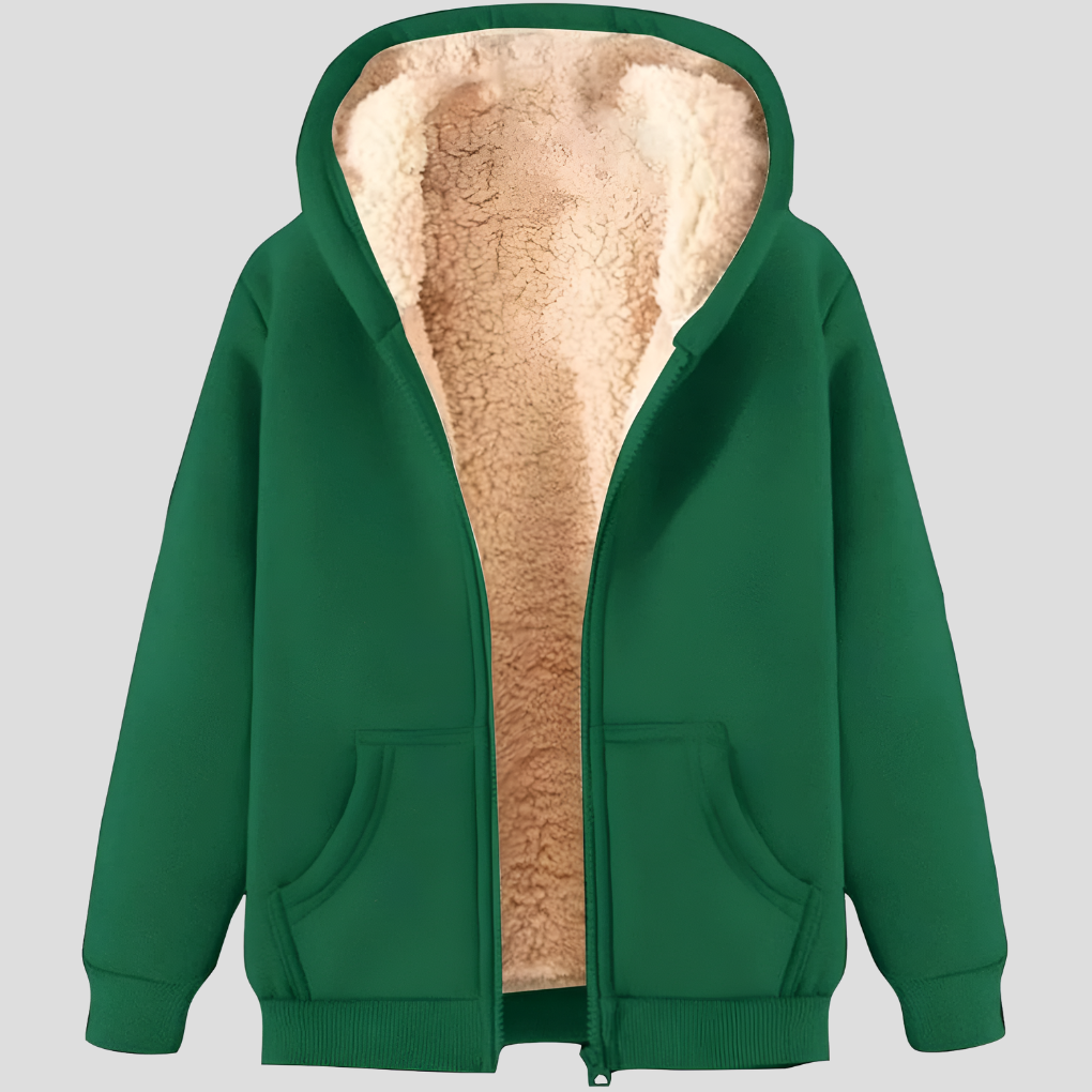 Varm herre vinterhoodie med fleecefor