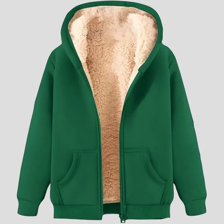 Varm herre vinterhoodie med fleecefor
