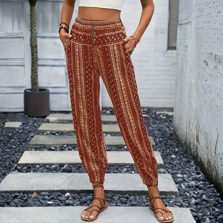 Boho Højtaljede Bukser til Kvinder