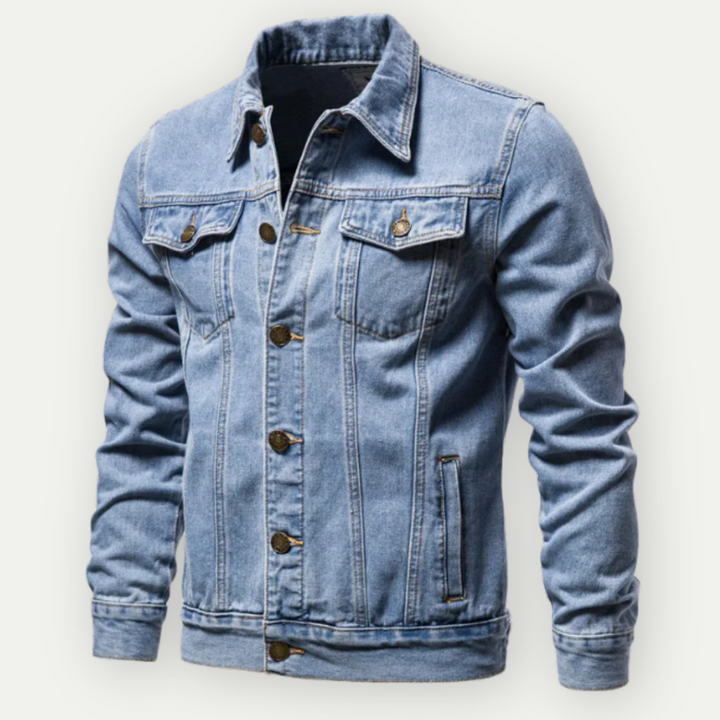 Herre-denimjakke i trucker-stil