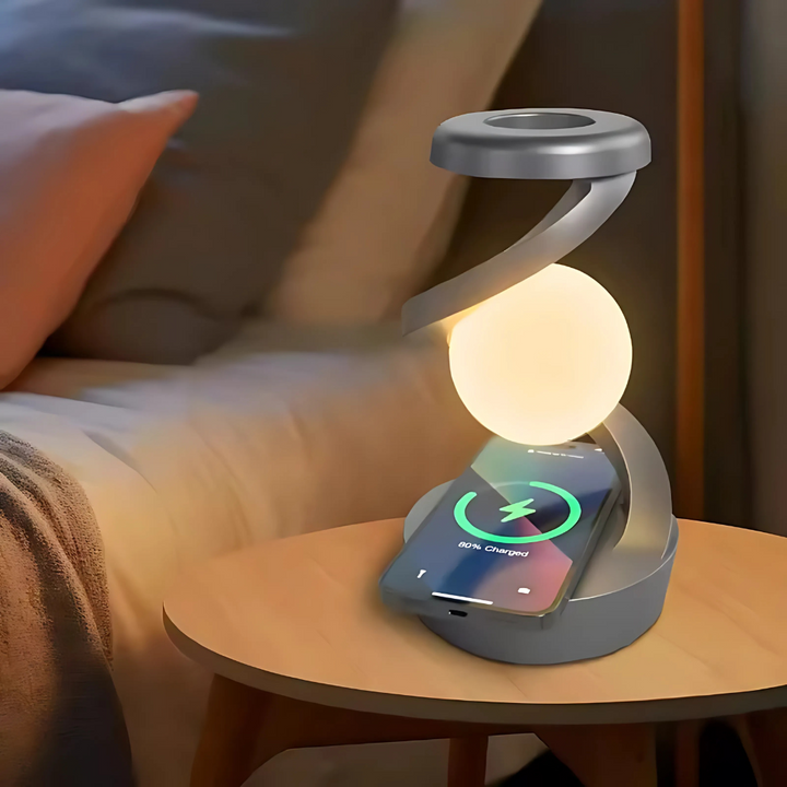 Moderne spiralbordlampe med varmt lys