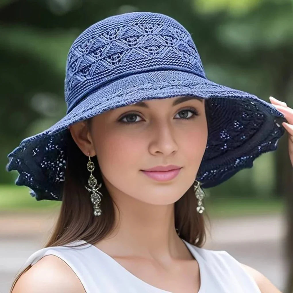 Elegant blonde solhat til kvinder