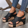 Tied Wedge Sandals med Klipning Forhøjet Elegance og Komfort i Hverdagen