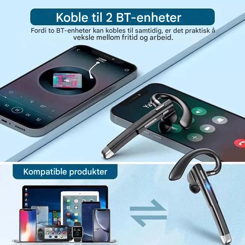 BT5.3 Bluetooth-headset med enkelt øre og støjreduktion