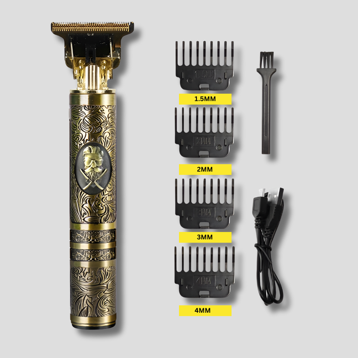 Genopladelig hår- og skægtrimmer med tilbehør