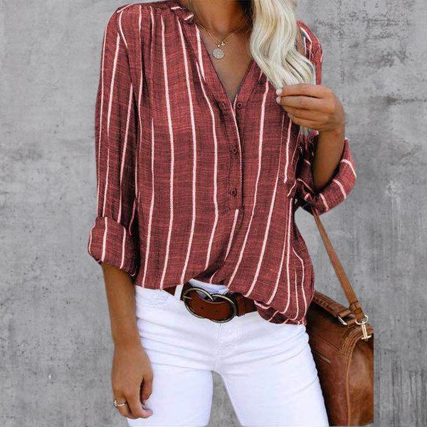 Stribet Bluse