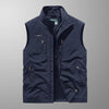 Åndbar Multi-Lomme Vest for Mænd