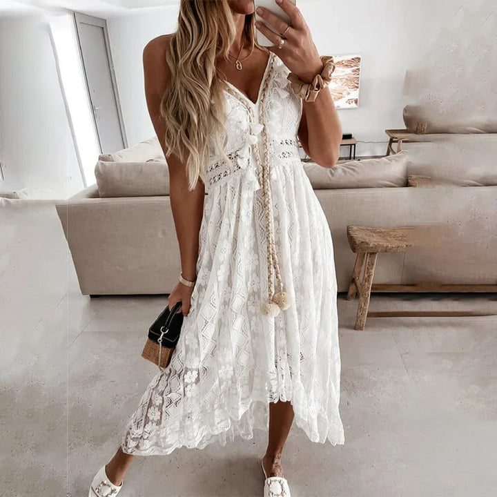 Boho Blondekjole med Kvaster