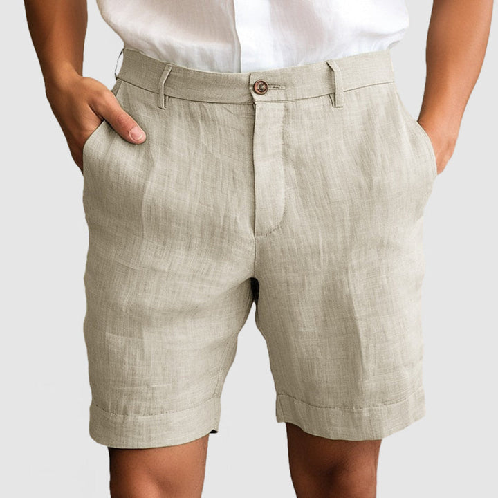 Herreshorts i afslappet bomuld og hør