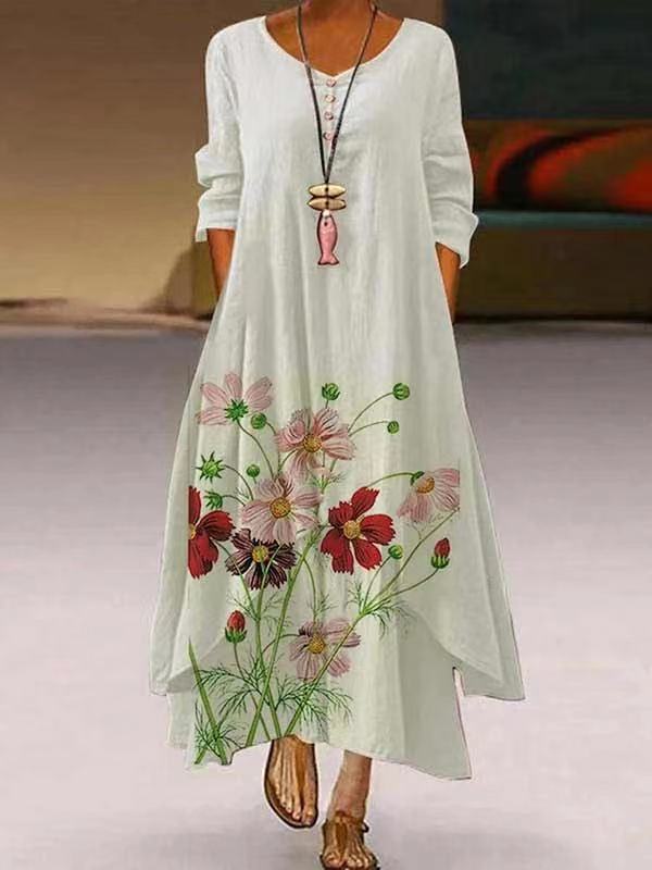 Kvinder Elegant Bomulds Kjole