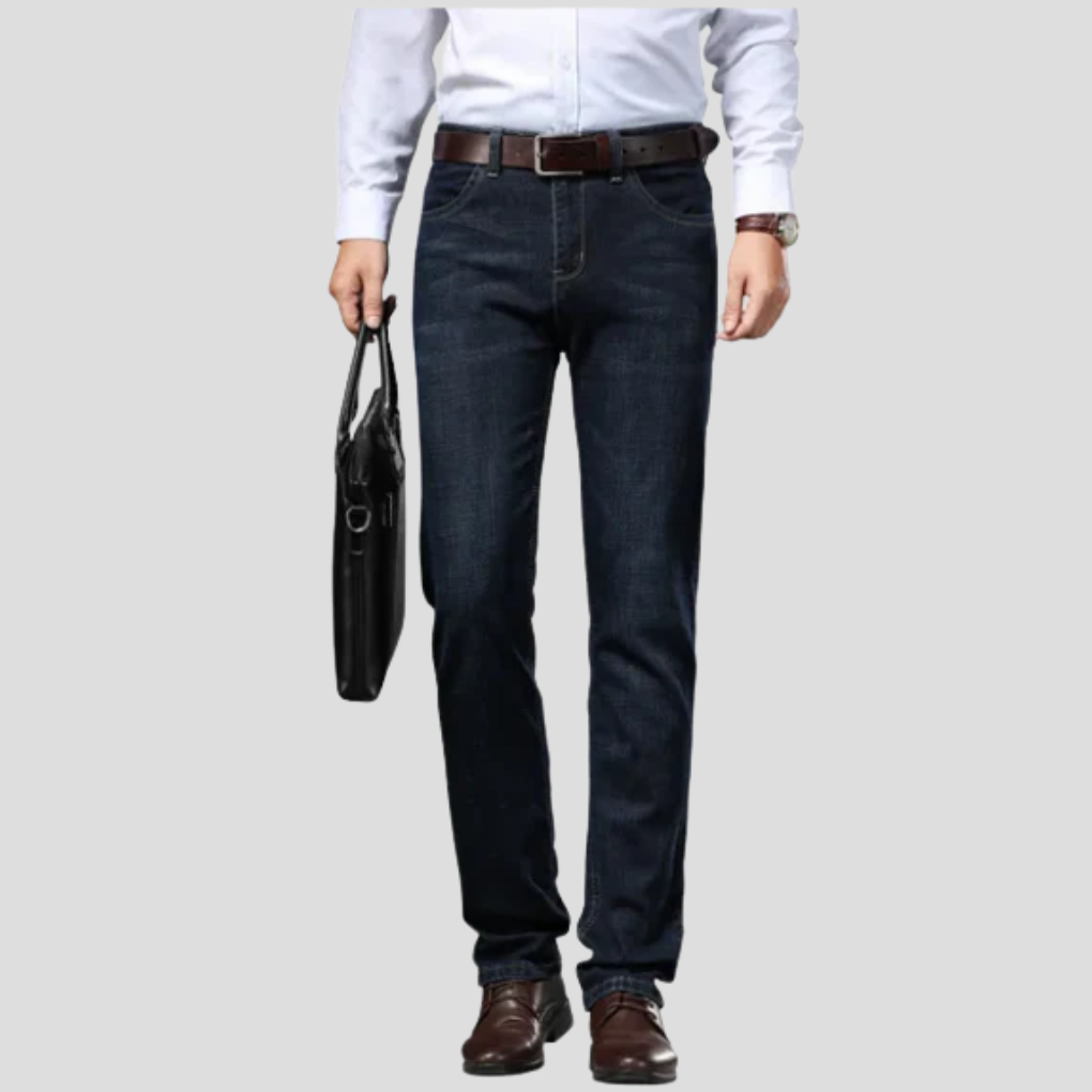 Herrejeans med slim fit og stretch