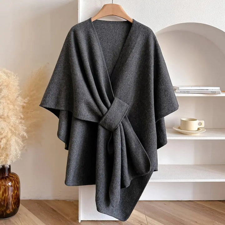 Luksuriøse Poncho Vindtæt Pels Sjal