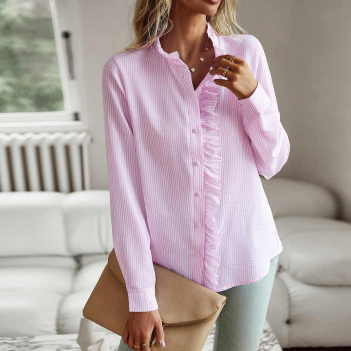 Elegant langærmet bluse