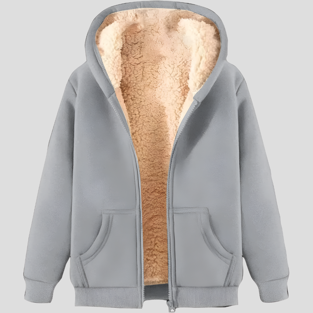 Varm herre vinterhoodie med fleecefor
