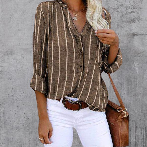 Stribet Bluse