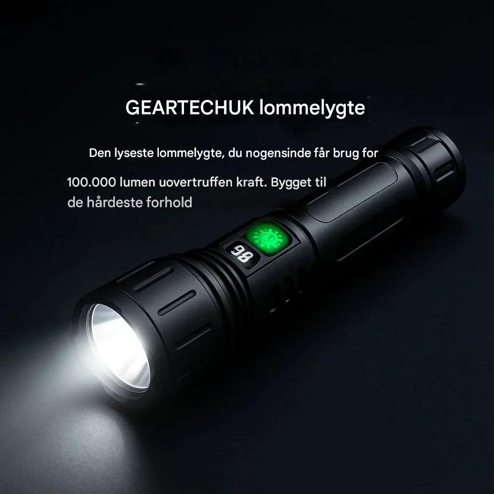 100.000 lumen taktisk lommelygte