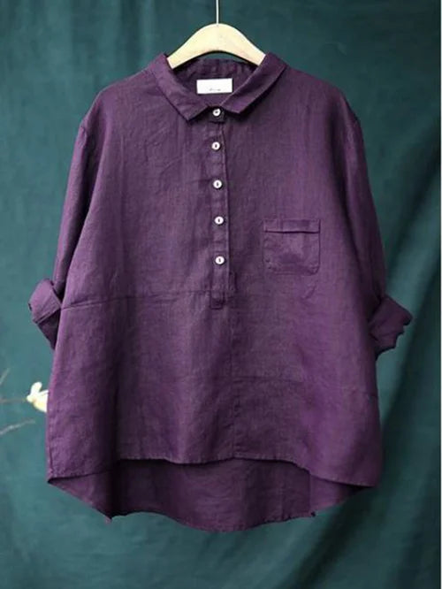 Elegant langærmet bluse til kvinder