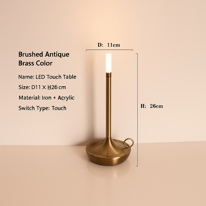 Genopladelig stearinlys bordlampe