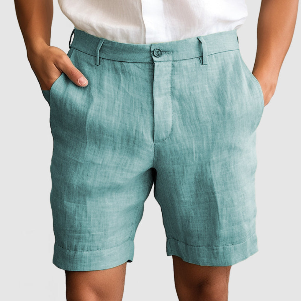 Herreshorts i afslappet bomuld og hør