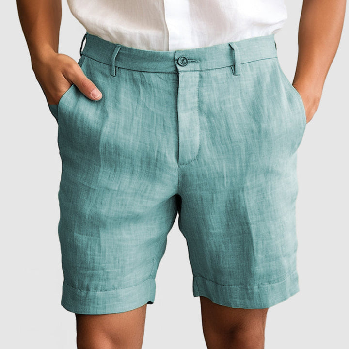 Herreshorts i afslappet bomuld og hør