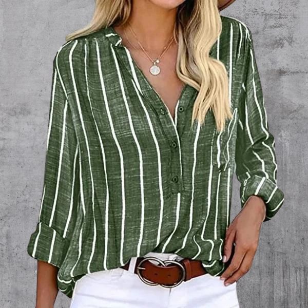 Stribet Bluse