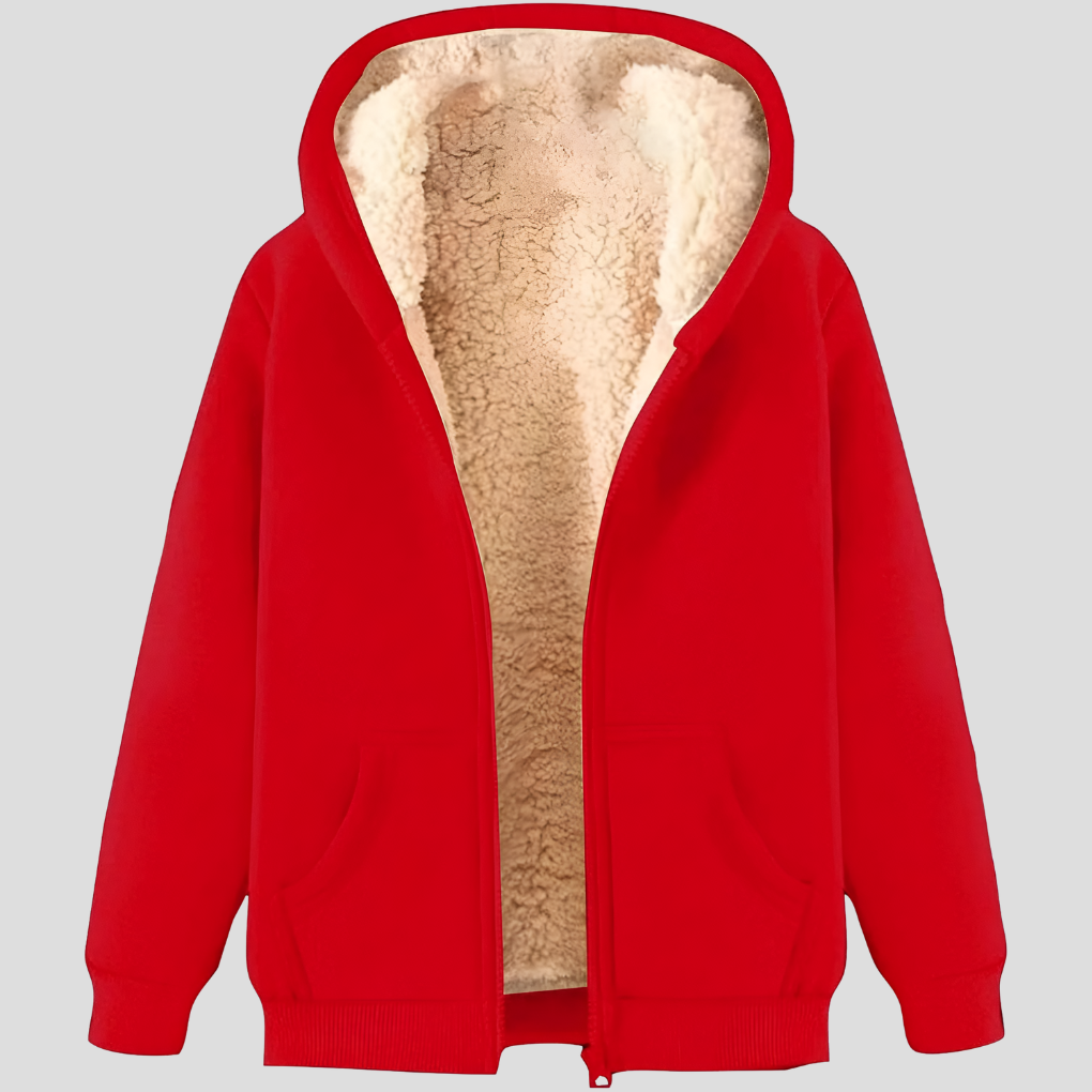 Varm herre vinterhoodie med fleecefor