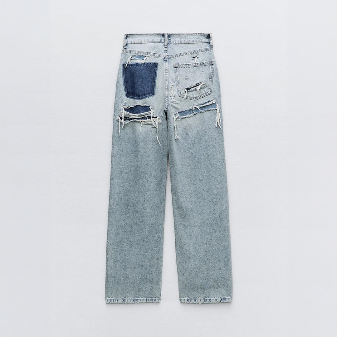 Kvinders Vintage slidte Jeans
