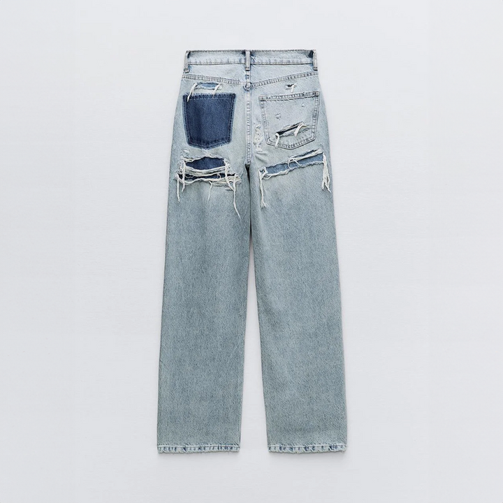 Kvinders Vintage slidte Jeans