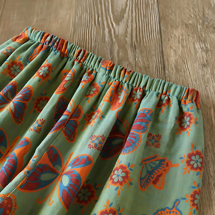 2-Piece Cotton Loungewear med Sommerfugl Print