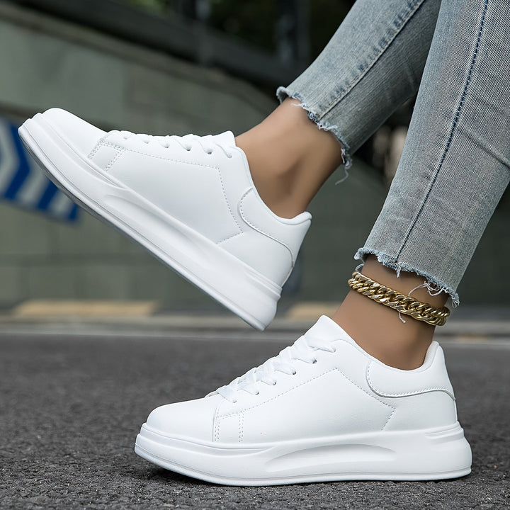 Hvide Læder Sneakers til Kvinder