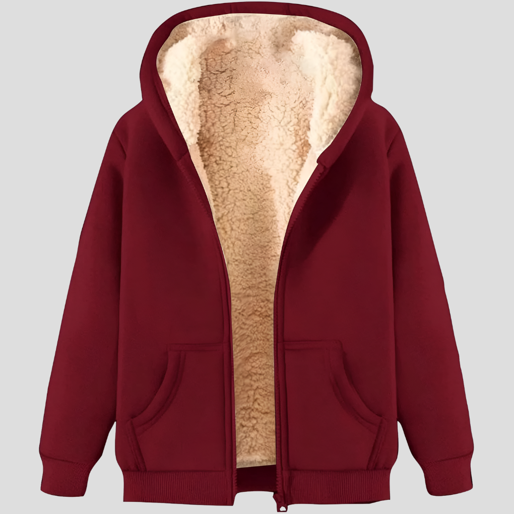 Varm herre vinterhoodie med fleecefor