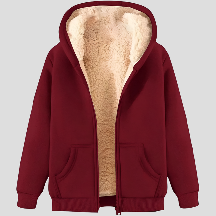 Varm herre vinterhoodie med fleecefor