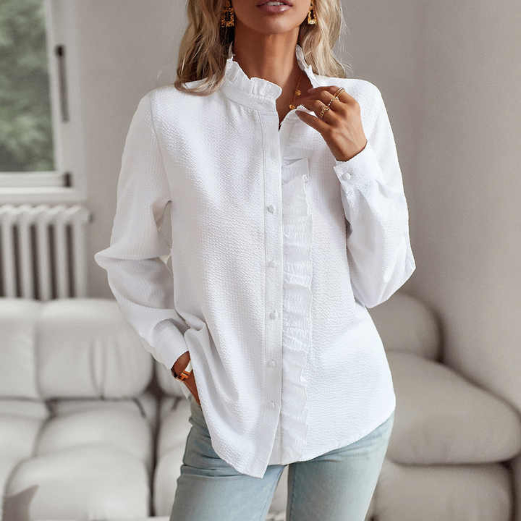 Elegant langærmet bluse