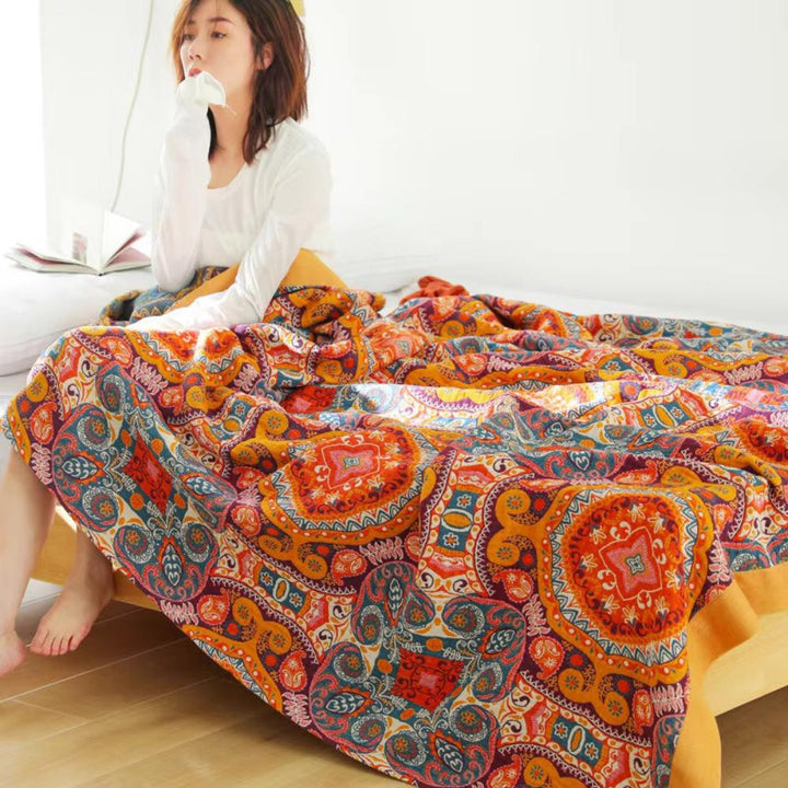 Sunrise Boho Vendbar Tæppe